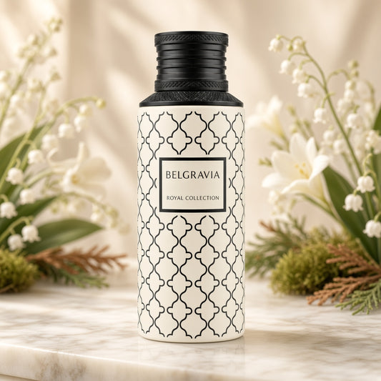 Belgravia by Maison Asrar 100ml Eau de Parfum Bergamot Blackcurrant Lemon Freesia Sandalwood Caramel Cedarwood musk