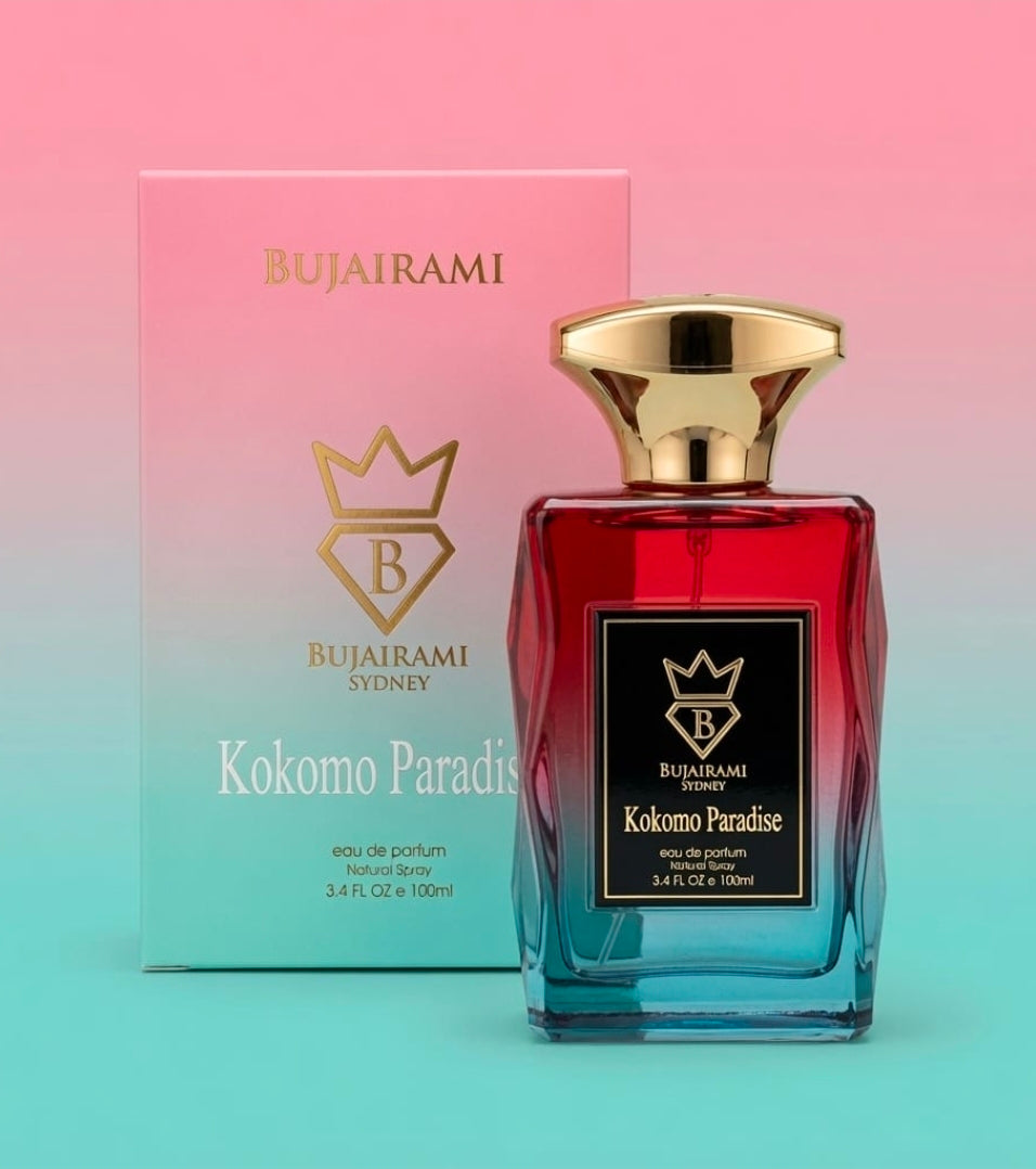 Kokomo Paradise by Bujairami 100ml Eau de Parfum Coconut Lime Jasmine white Rum Sugar Cane