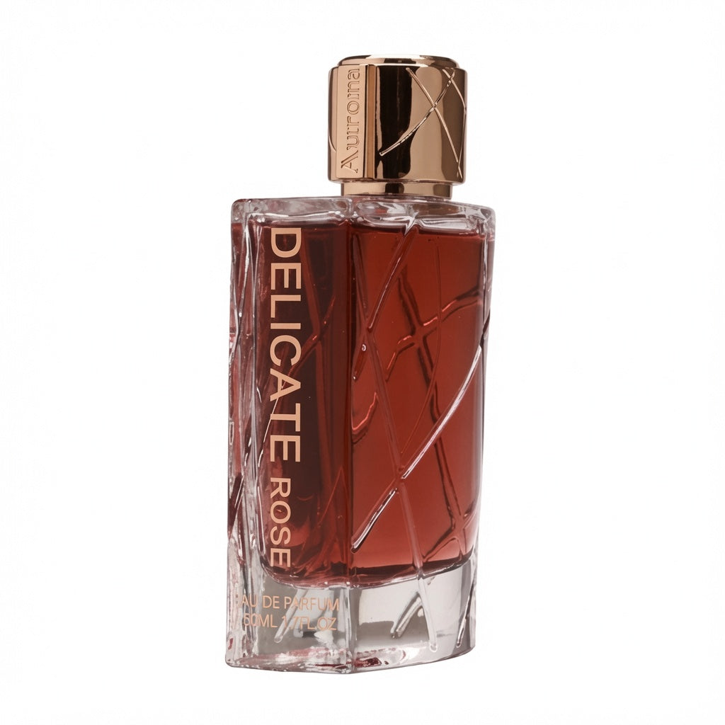 Delicate Rose 100ml Eau de Parfum Lily if the Valley Pear Apple Jasmine Lavinder Peach White Musk Vanilla Caramel Tonka Amber