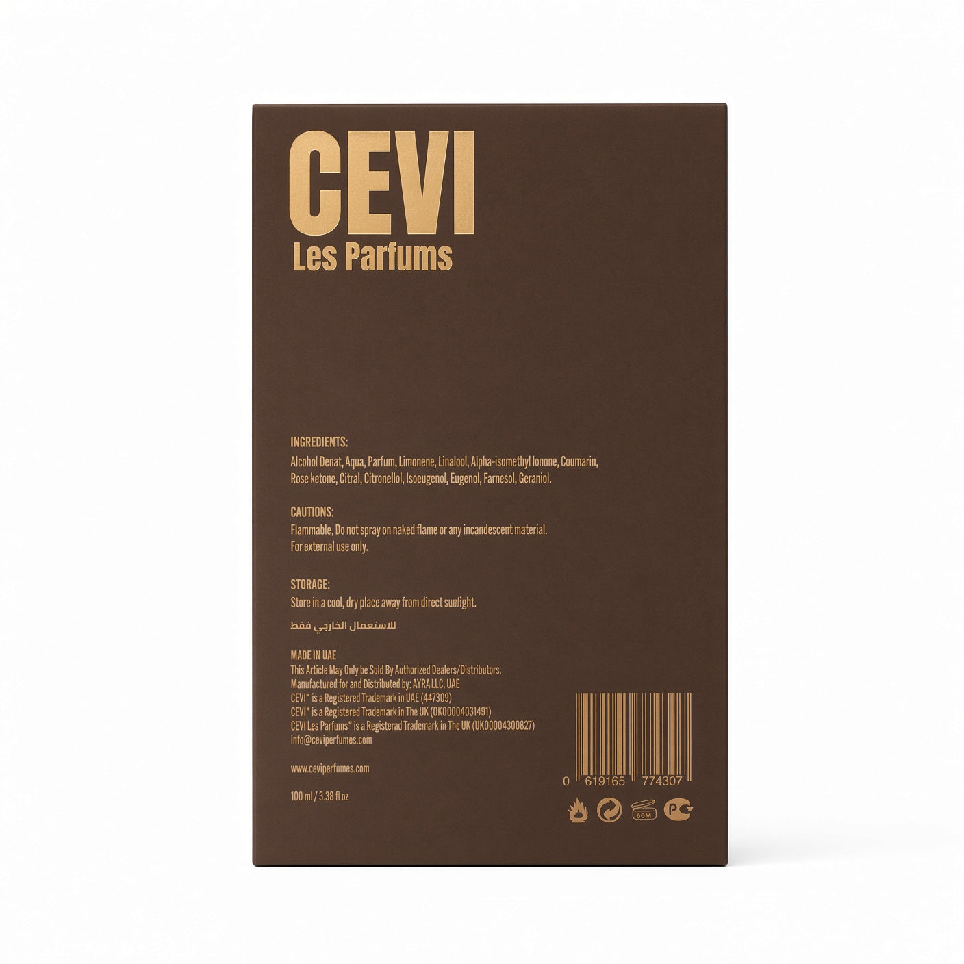 Omaage absolu By Cevi les Parfum 100ml Extrait De Parfum Blackcurrant Citrus Vetiver Amber Cedarwood Musk