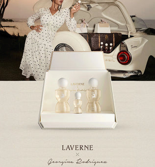 Sense Forever gift set by Laverne - 75ml Eau de Parfum, 75ml Hair Mist, 10ml travel spray fruity floral vanilla ambry gourmand with musk