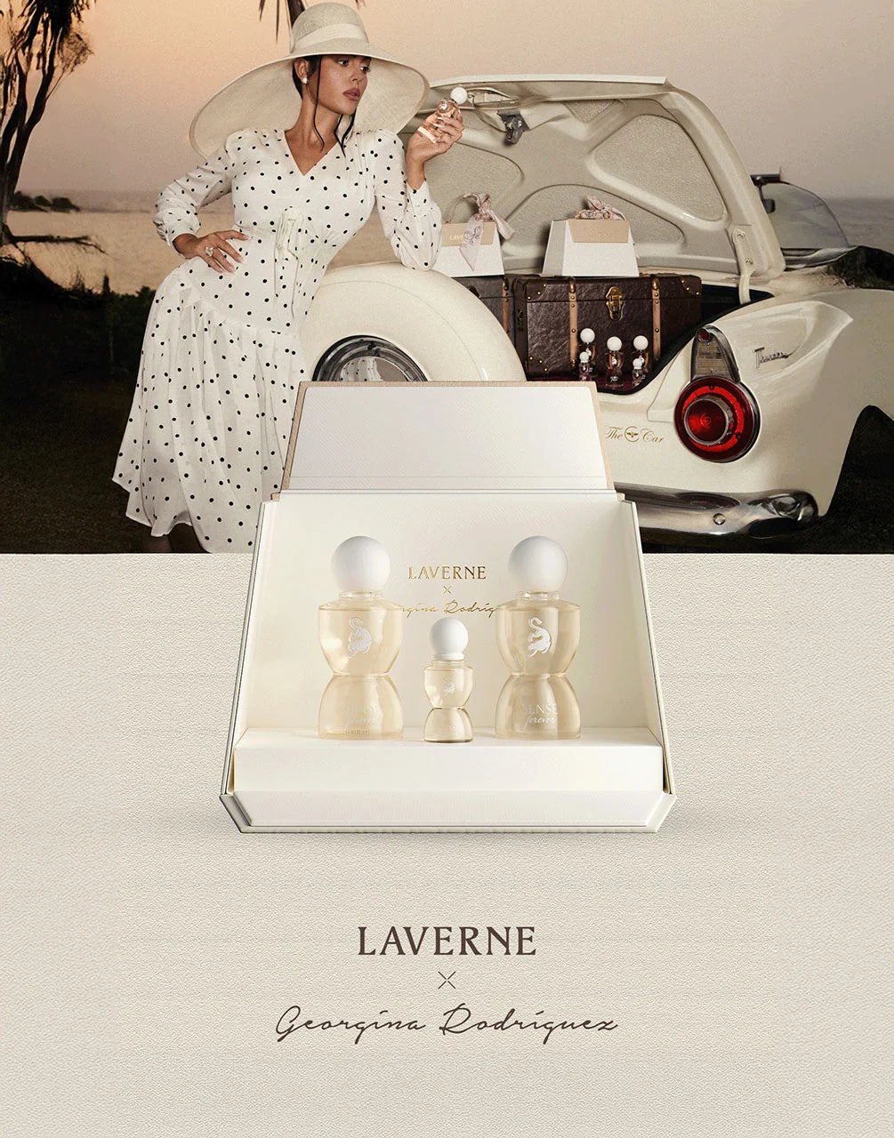 Sense Forever gift set by Laverne - 75ml Eau de Parfum, 75ml Hair Mist, 10ml travel spray fruity floral vanilla ambry gourmand with musk