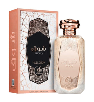 Shouq by Al Wataniah Eau de Parfum 100ml bottle with pink and white gift box packaging