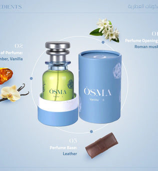 OSMA Vanilla S 75ml Eau de Parfum tuberose musk vanilla amber leather perfume